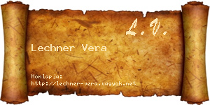 Lechner Vera névjegykártya